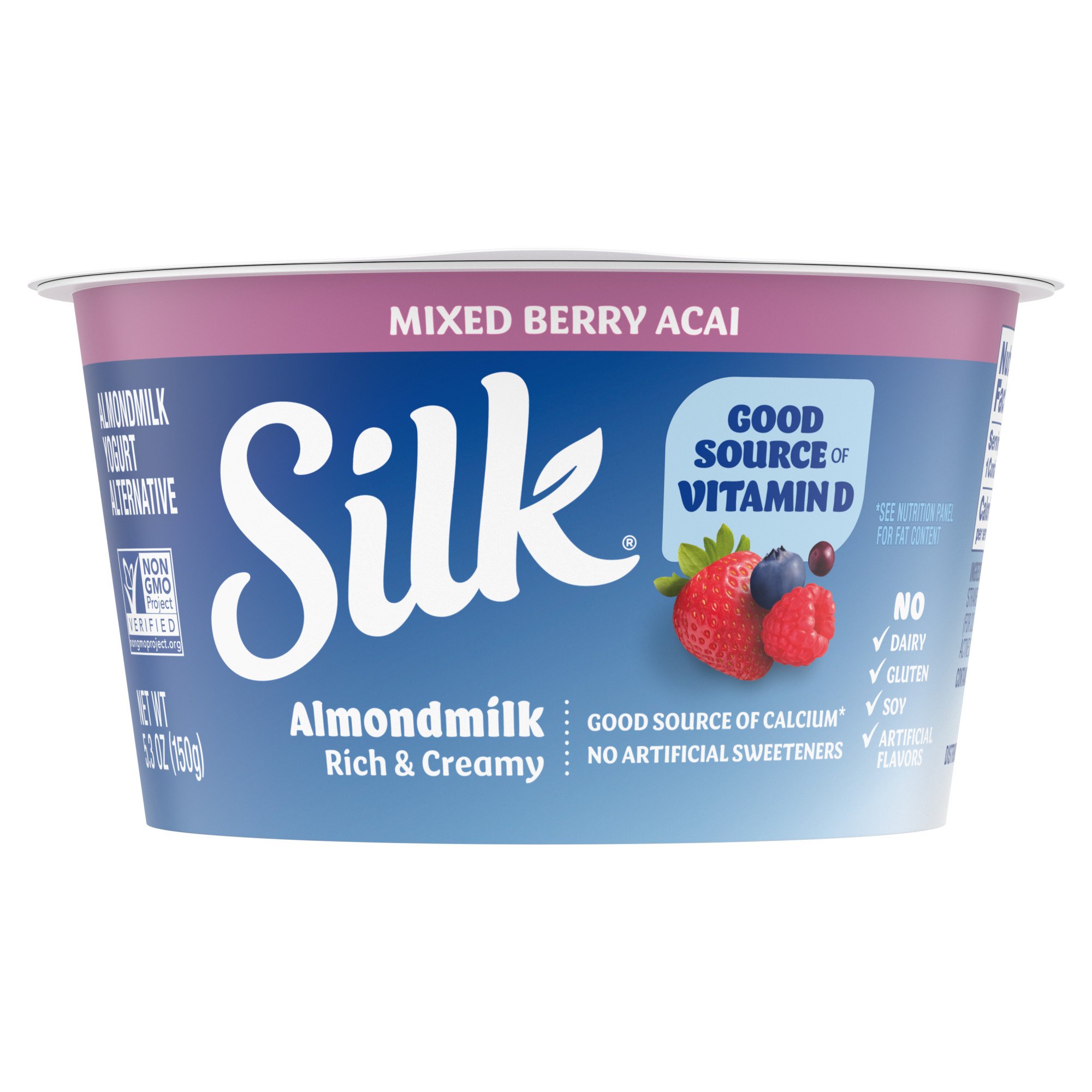 Silk Almondmilk Mixed Berry Acai Yogurt Alternative - Shop Yogurt at H-E-B