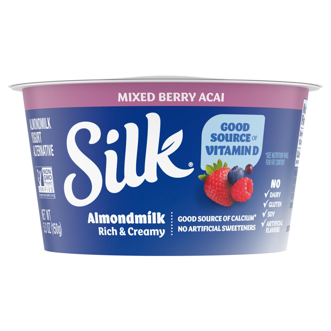 Silk Mixed Berry Acai Almond Milk Yogurt Alternative; image 1 of 2