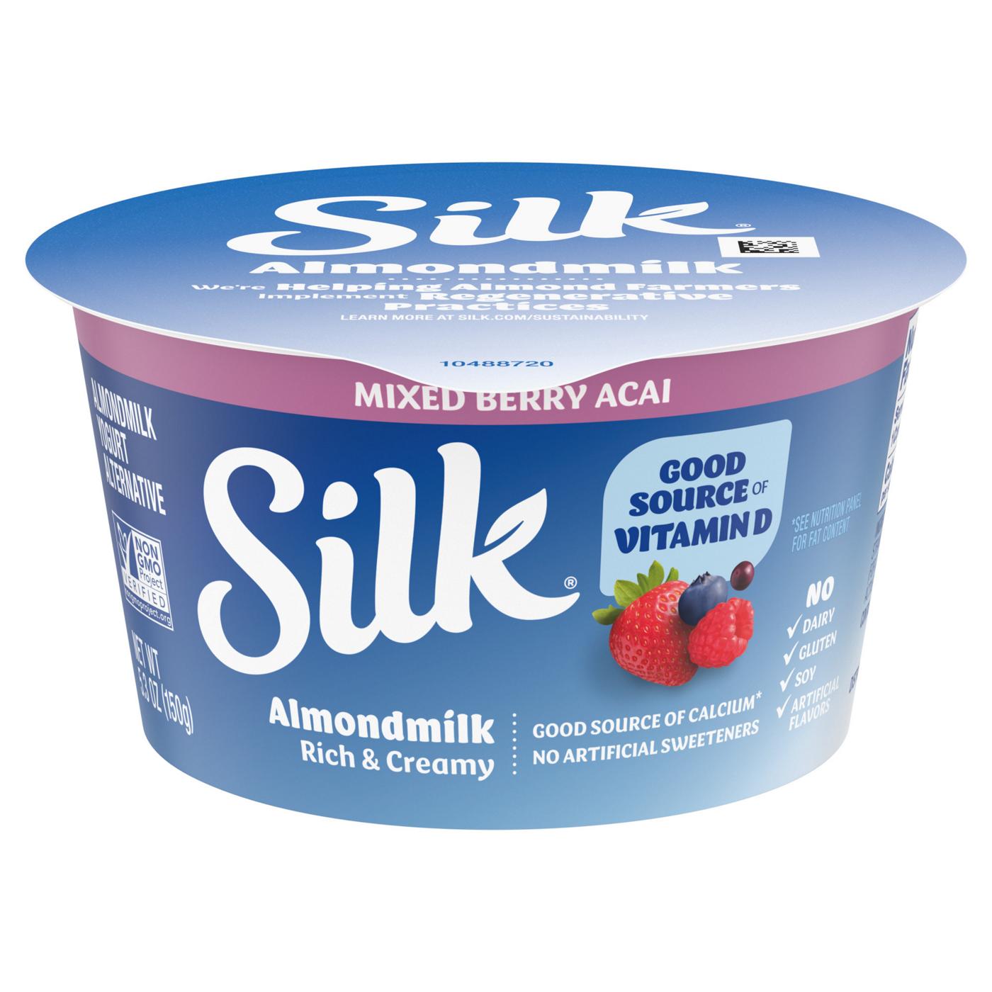 Silk Acai Almond Milk Yogurt Alternative - Mixed Berry; image 7 of 7