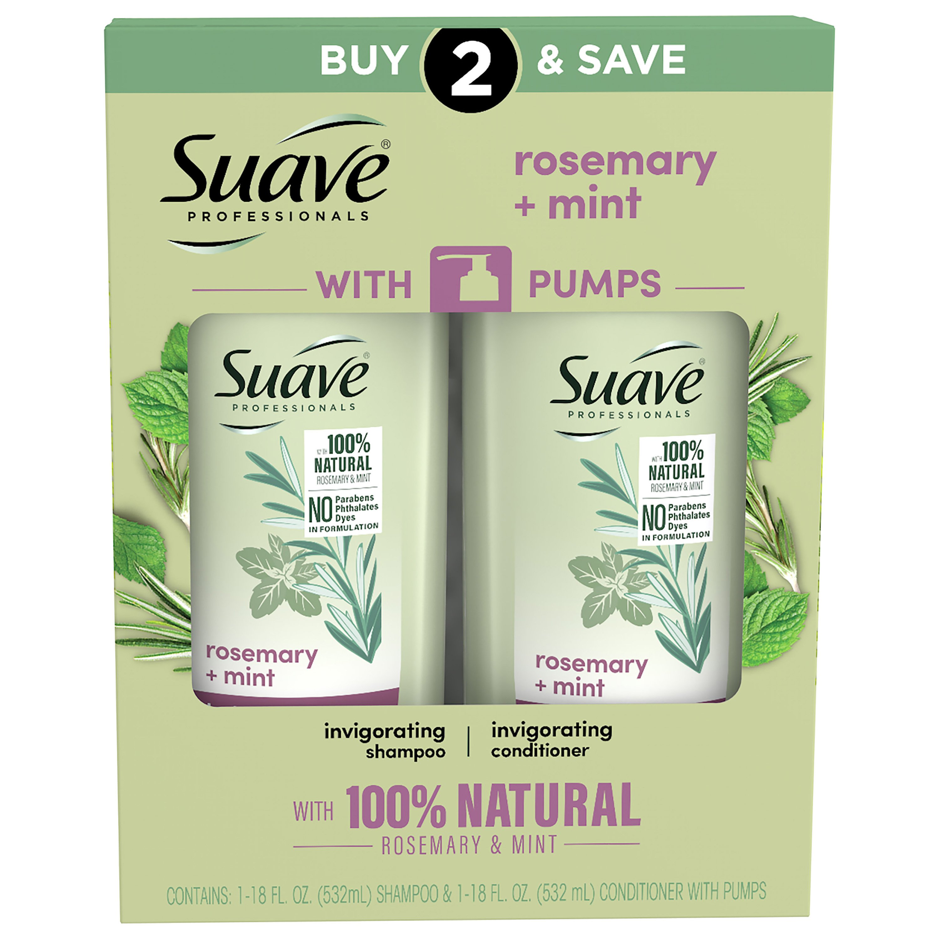 Suave Rosemary + Mint Shampoo & Conditioner - Shop Shampoo ...