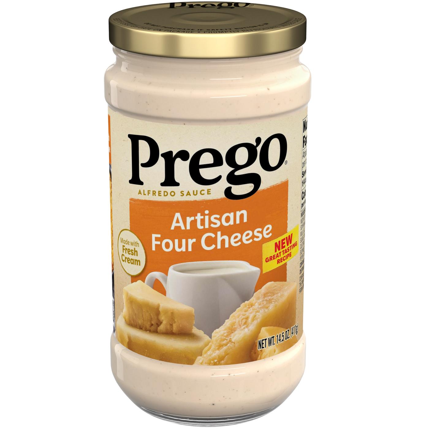 Prego Artisan Four Cheese Alfredo Pasta Sauce; image 1 of 9