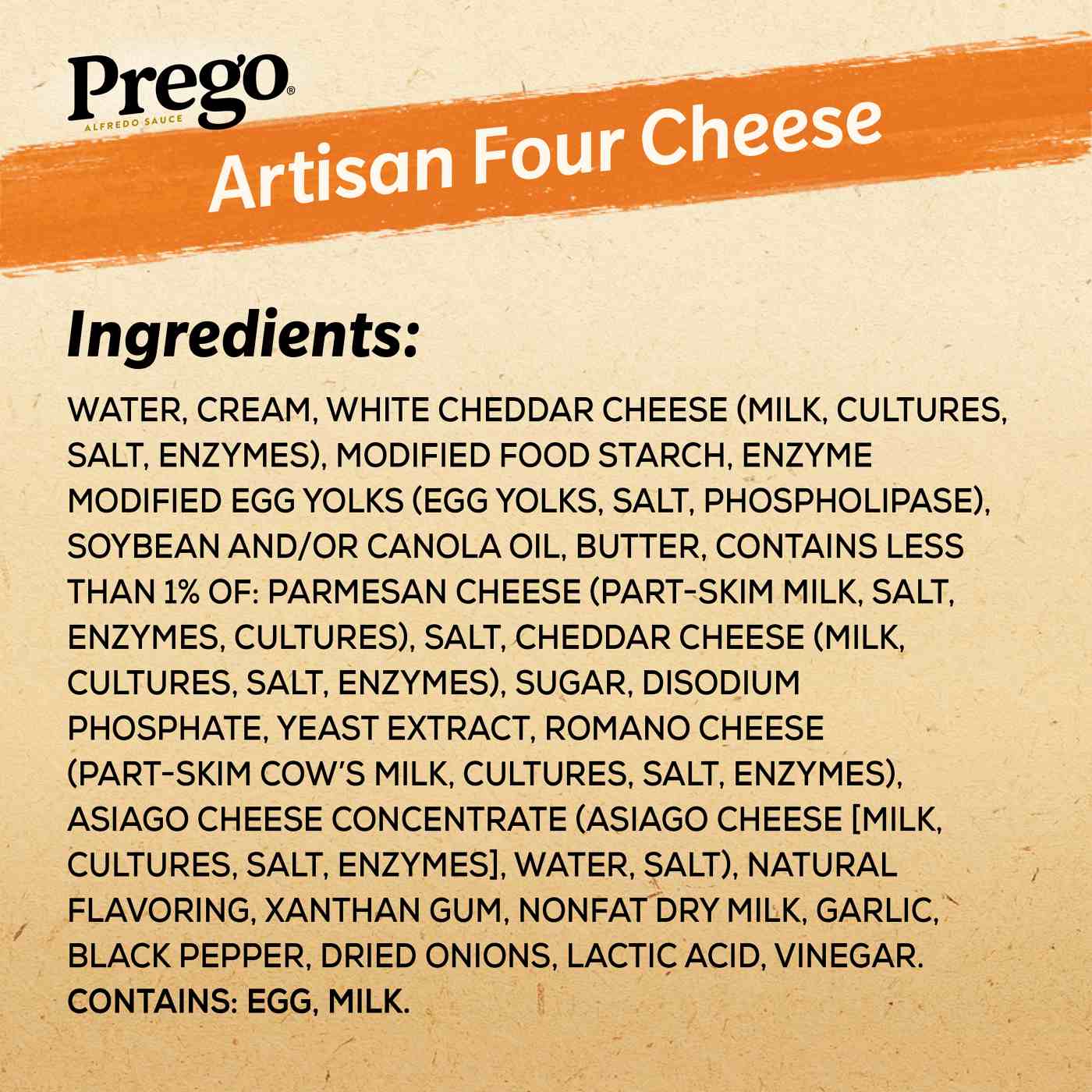 Prego Artisan Four Cheese Alfredo Pasta Sauce; image 6 of 9