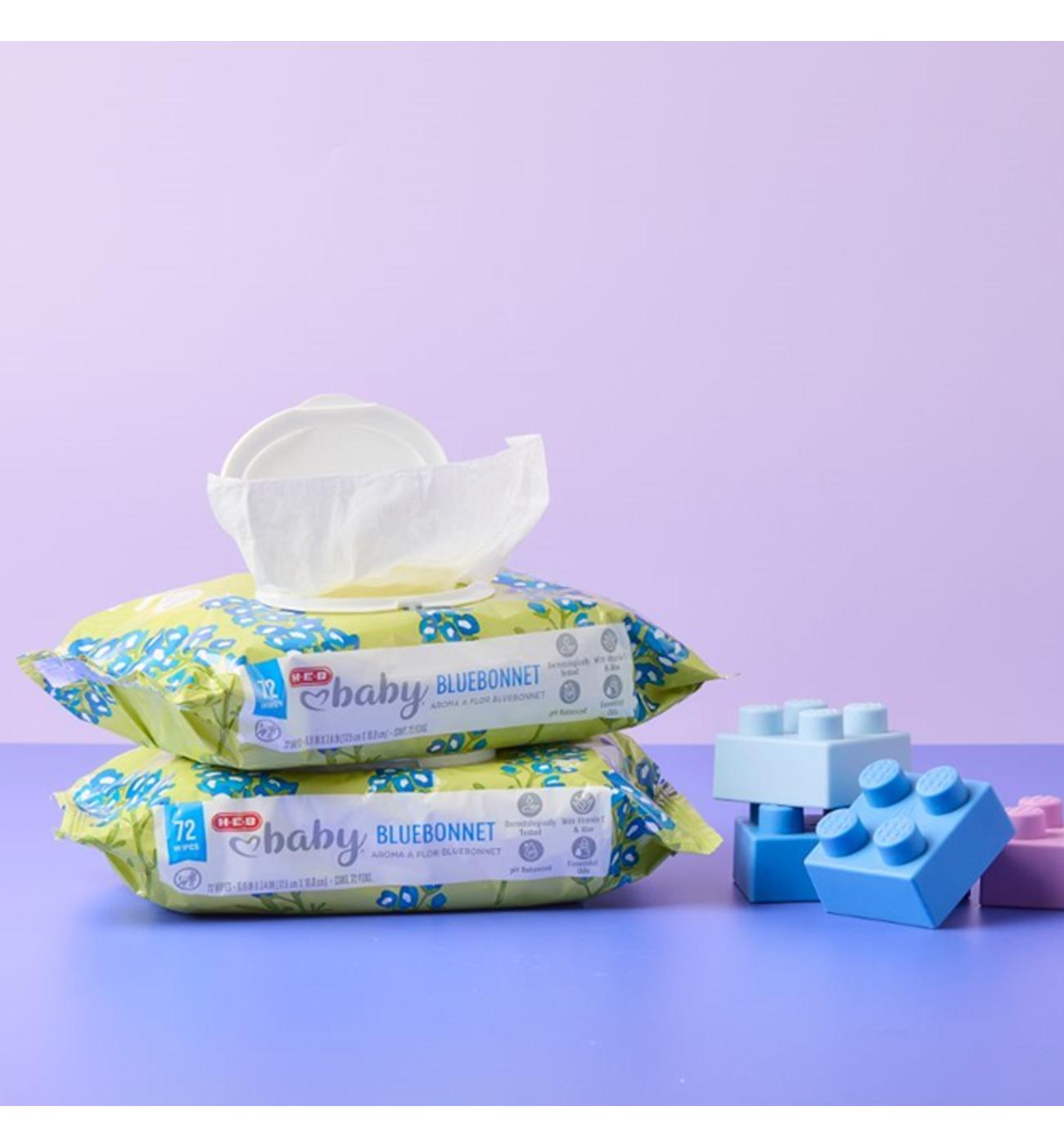 H-E-B Baby Wipes - Bluebonnet Scented, 3 pk; image 3 of 3