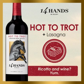 14 Hands Hot to Trot Smooth Red Blend Washington Wine, 750 mL