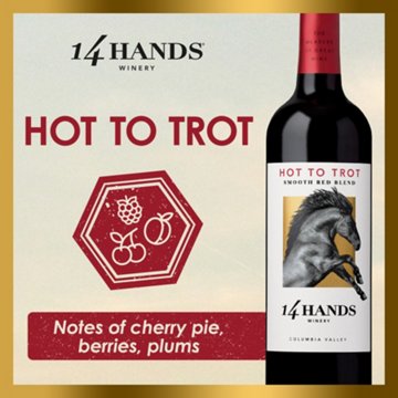 14 Hands Hot to Trot Smooth Red Blend Washington Wine, 750 mL