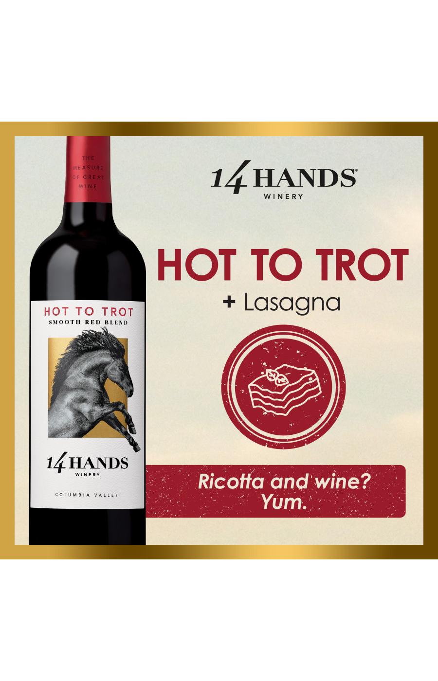 14 Hands Smooth Red Blend Hot to Trot  Washington; image 6 of 6