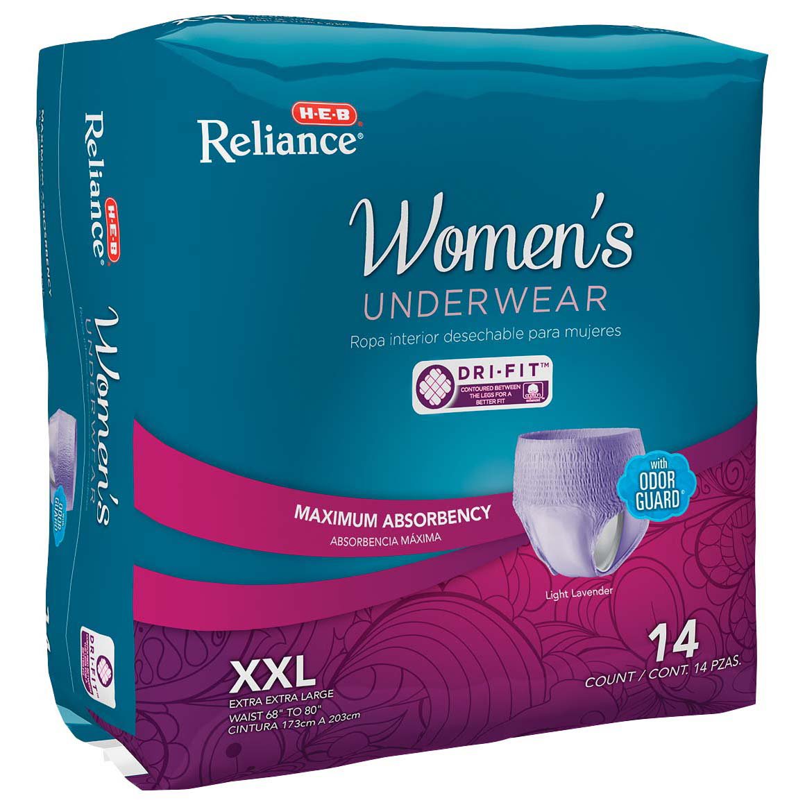 HEB Reliance Women's Underwear XXL Shop Incontinence at HEB