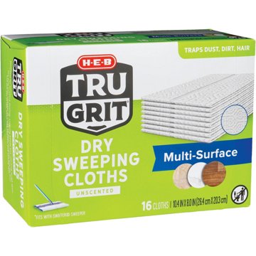 H-E-B Tru Grit Dry Sweeping Cloths, 16 ct