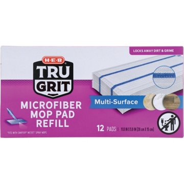 H-E-B Tru Grit Microfiber Mop Pad Refills, 12 ct