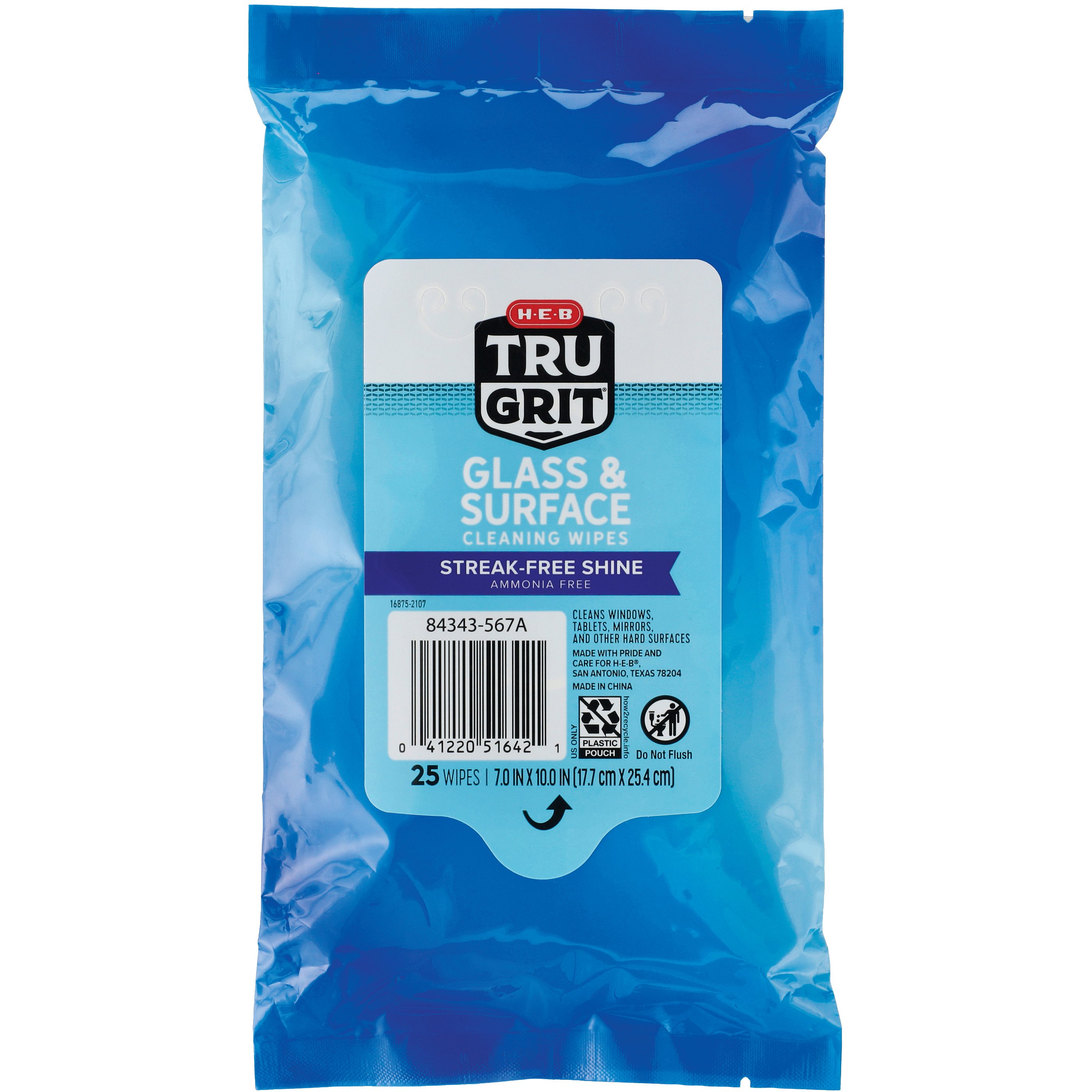 Tru Grit Glass & Surface Cleaner Disposable Wipes Shop All Purpose