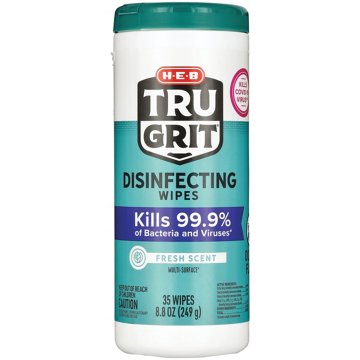 H-E-B Tru Grit Disinfecting Wipes – Fresh Scent, 35 ct
