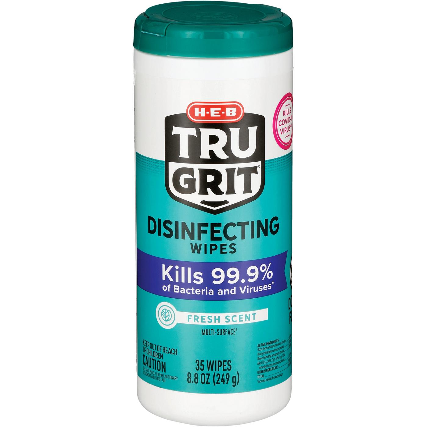 H-E-B Tru Grit Disinfecting Wipes – Fresh Scent; image 2 of 2