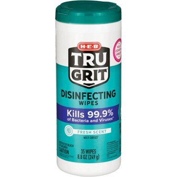 H-E-B Tru Grit Disinfecting Wipes – Fresh Scent, 35 ct