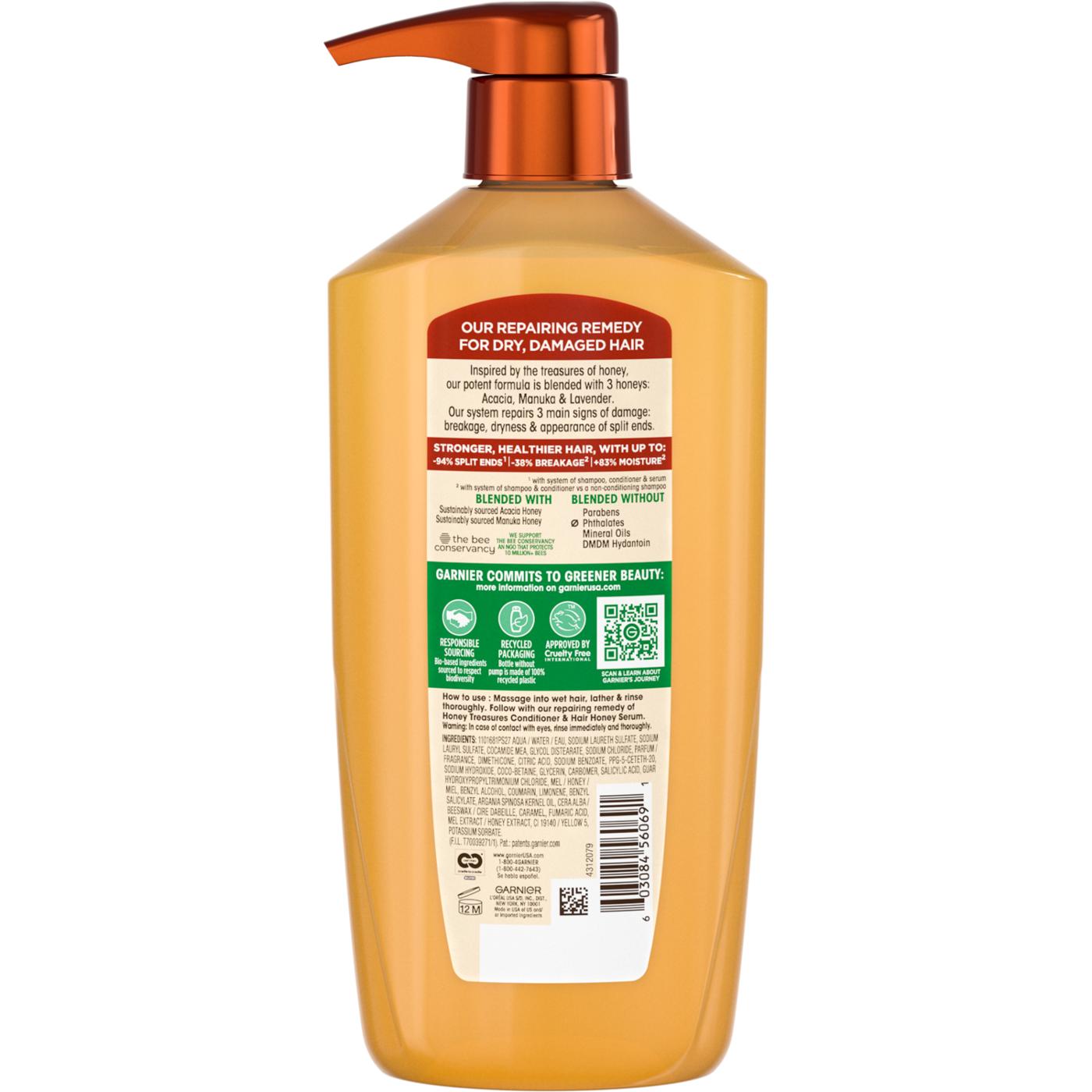 Garnier Whole Blends Honey Treasures Repairing Shampoo; image 2 of 6