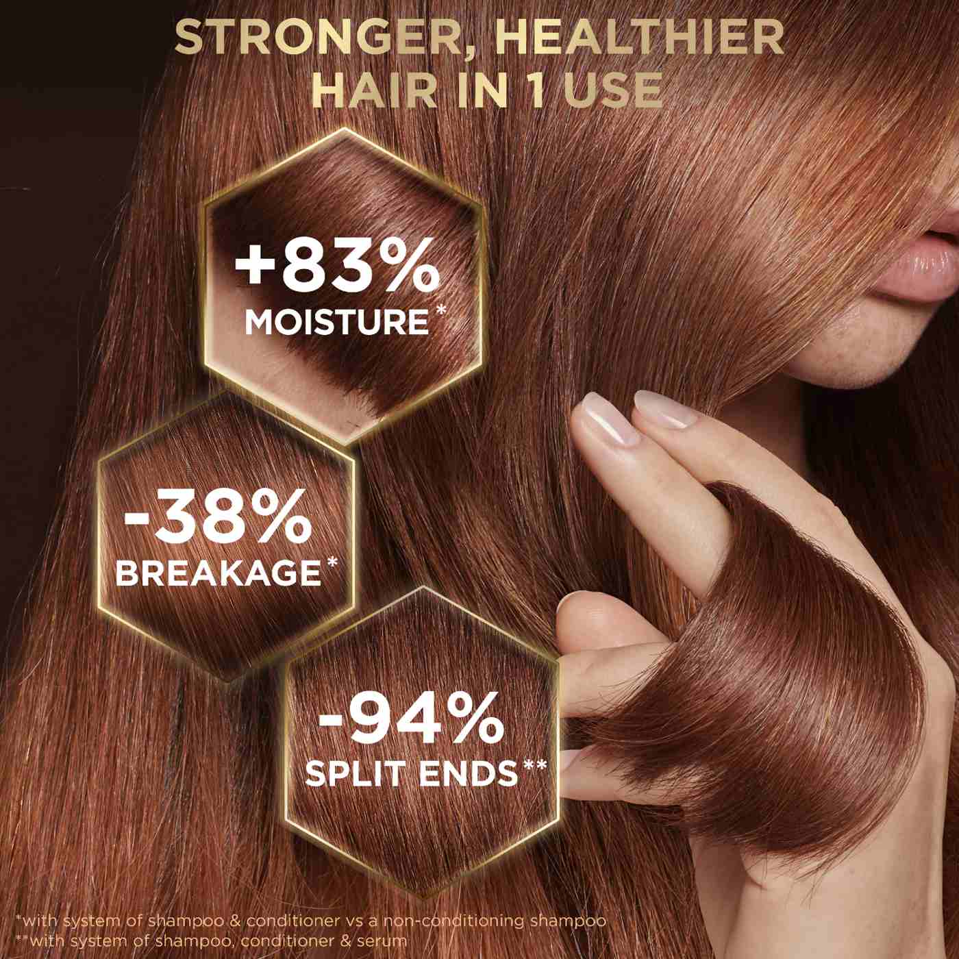 Garnier Whole Blends Honey Treasures Repairing Shampoo; image 3 of 6
