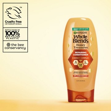 Garnier Whole Blends Honey Treasures Repairing Conditioner, For Dry Hair, 26.6 oz