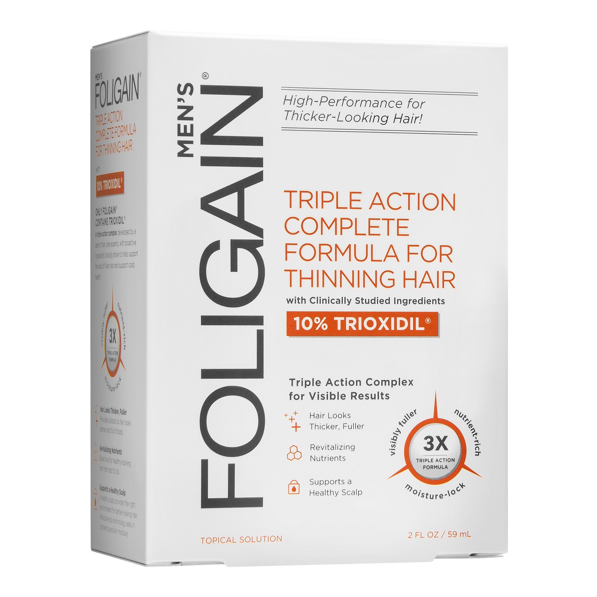 Foligain Mens Triple Action Complete Formula For Thinning Hair Shop Styling Products 8072