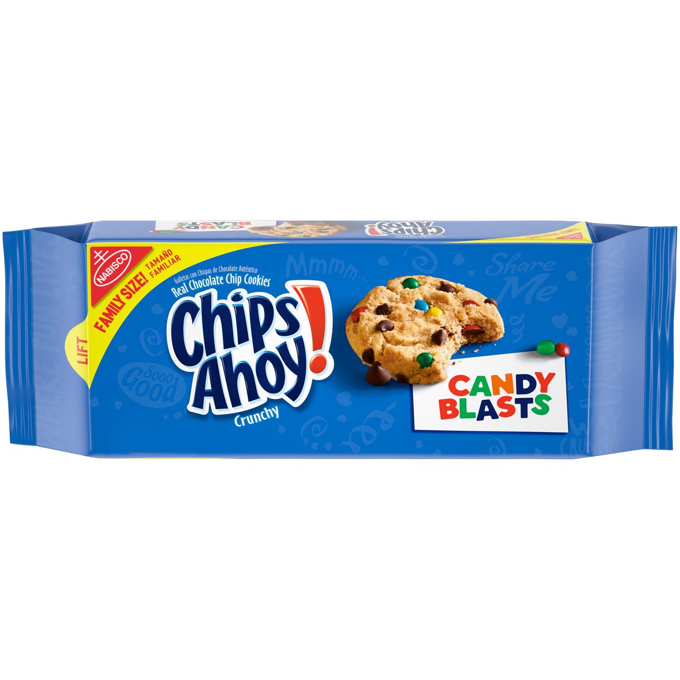 Chips Ahoy! Candy Blasts Chocolate Chip Cookies Family Size; image 1 of 10