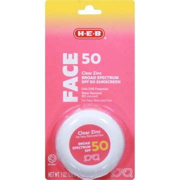 H-E-B SPF 50 Broad Spectrum Face Sunscreen, 1 oz