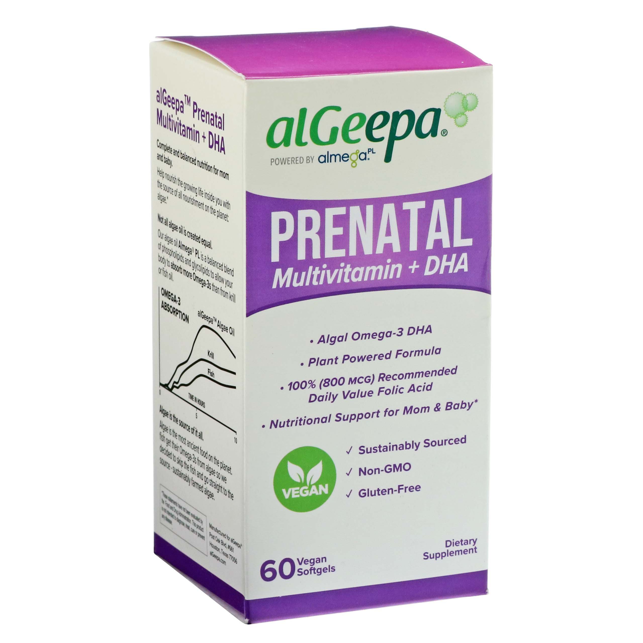AlGeepa Vegan Prenatal Multivitamin With DHA Softgels Shop