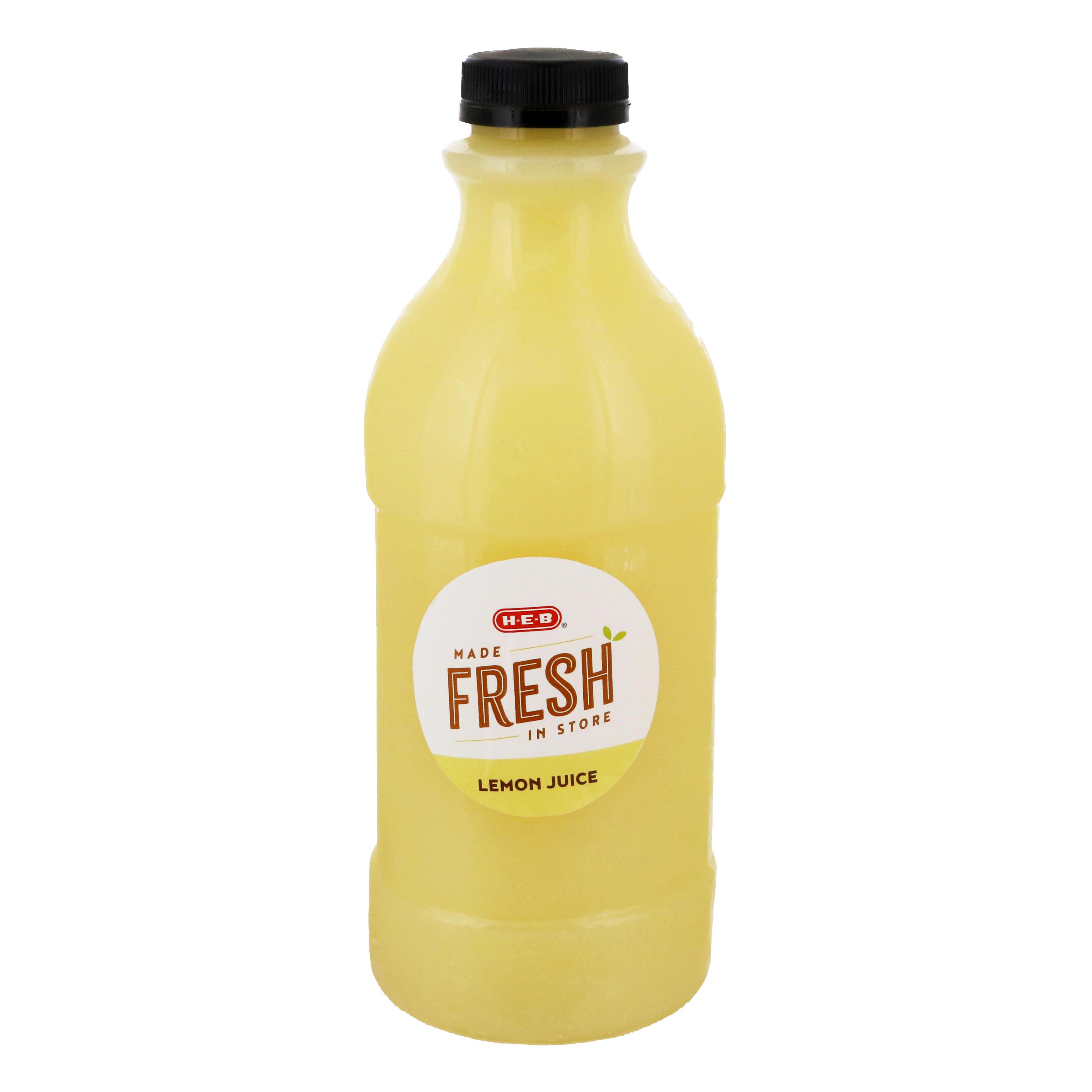 H-E-B Fresh Lemon Juice, 32 oz