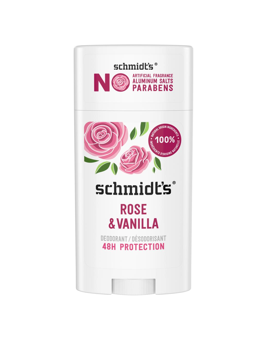 Schmidt's 48 Hr Deodorant - Rose + Vanilla; image 1 of 4