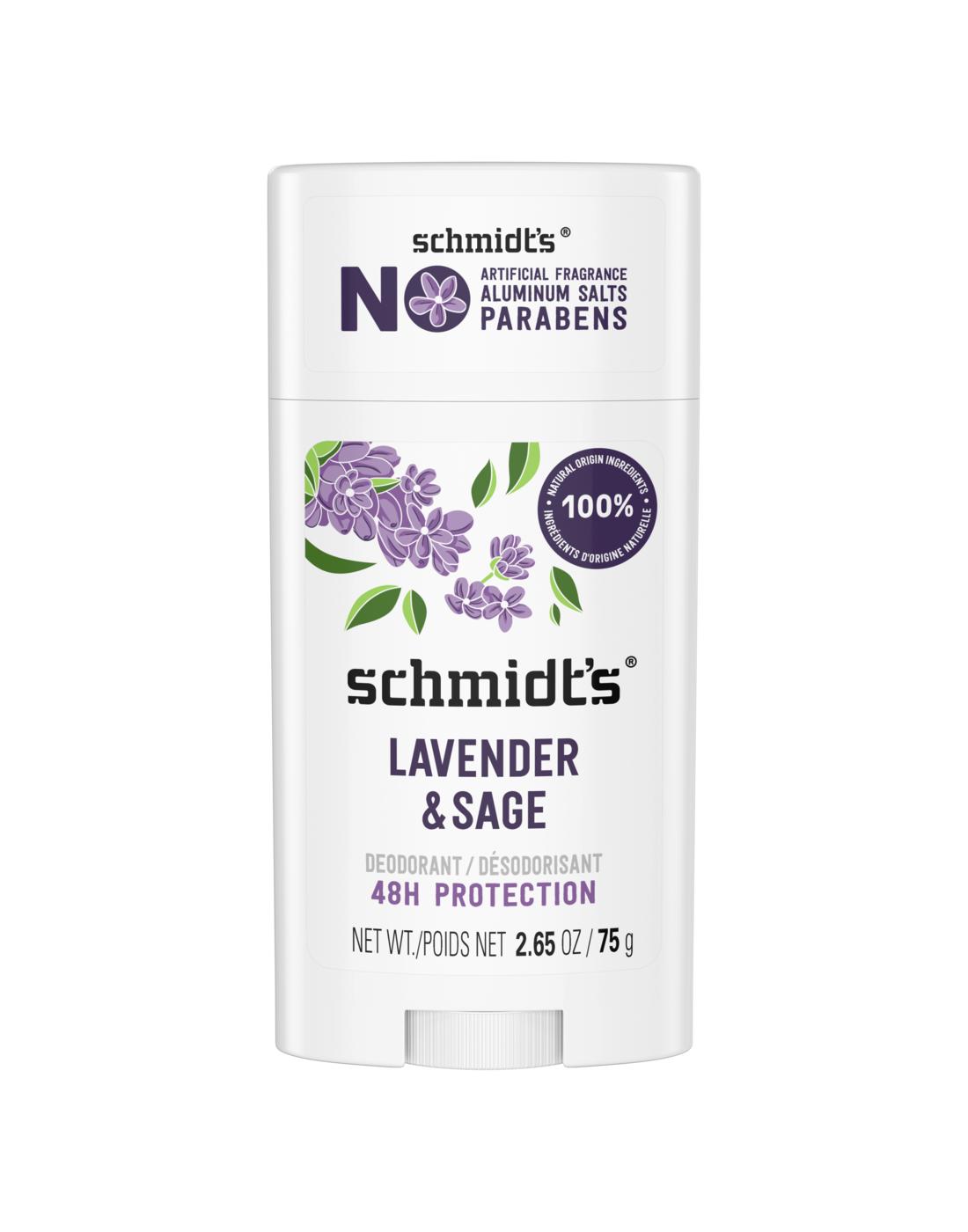 Schmidt's 48 Hr Deodorant - Lavender & Sage; image 1 of 4