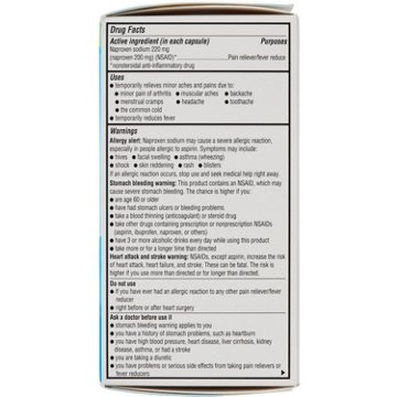 H-E-B Naproxen Sodium 220 Capsules, 80 ct