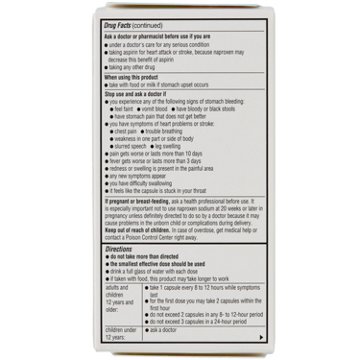 H-E-B Naproxen Sodium 220 Capsules, 80 ct