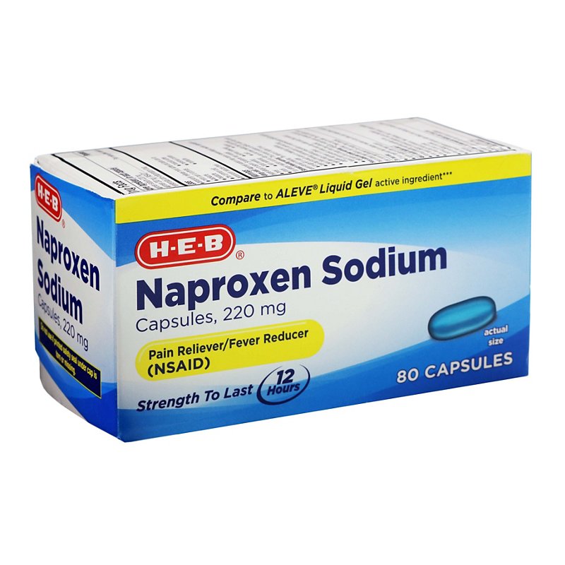HEB Naproxen Sodium 220 Capsules  Shop Medicines & Treatments at HEB