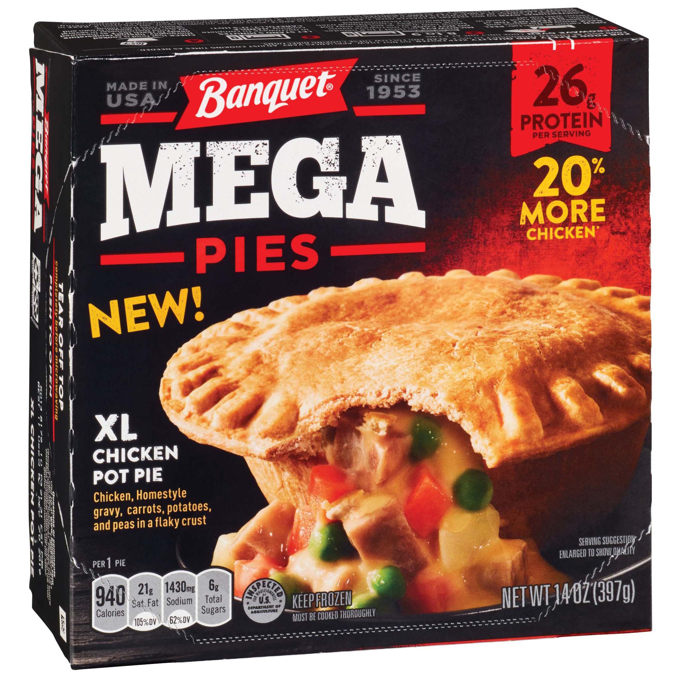 Banquet Mega Pies XL Chicken Pot Pie Shop Entrees & Sides at HEB