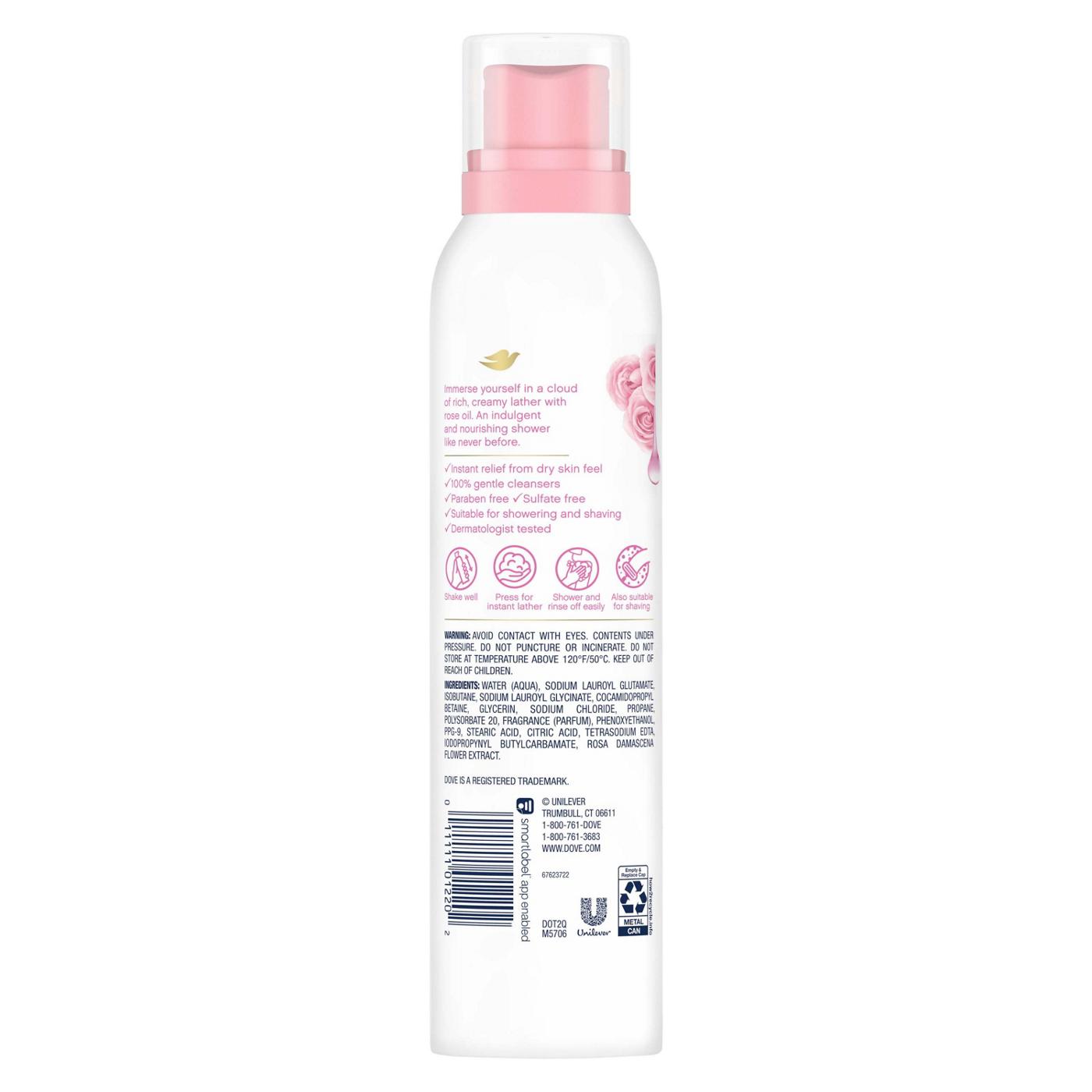 Dove Rose Oil Body Wash Mousse Shop Body wash at HEB