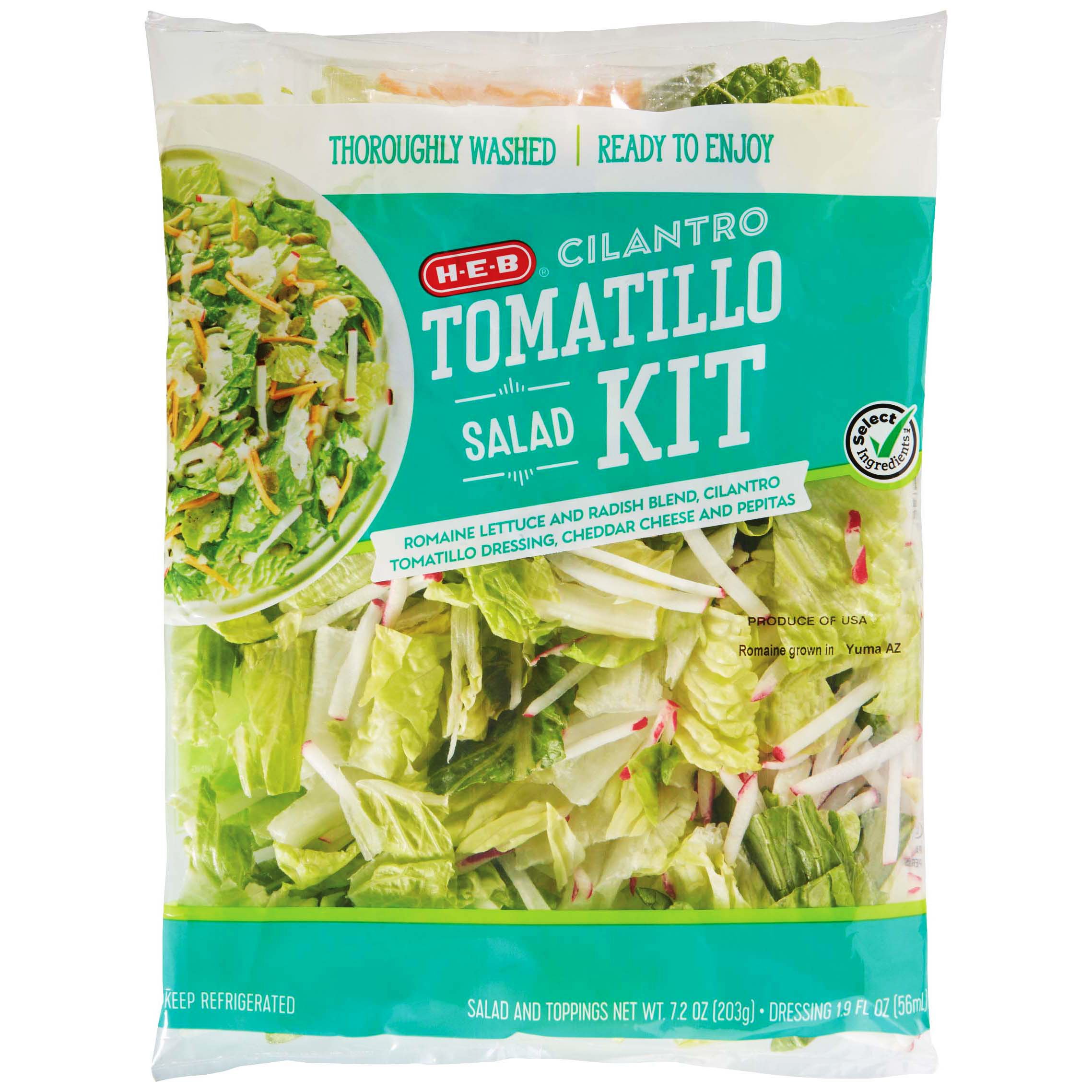 H-E-B Select Ingredients Cilantro Tomatillo Salad Kit - Shop Salads At ...