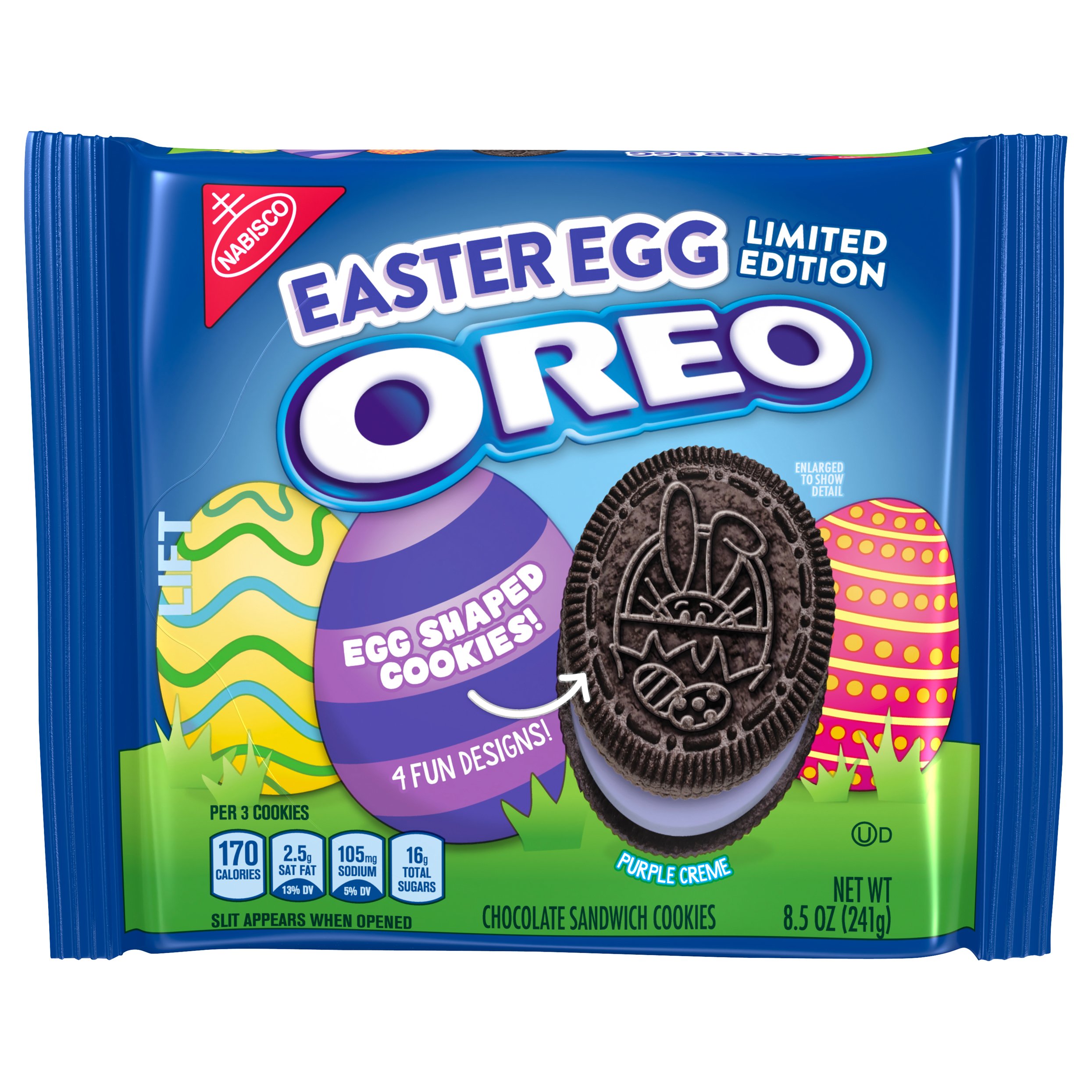 Nabisco Oreo Limited Edition Easter Egg Purple Creme Sandwich Cookies