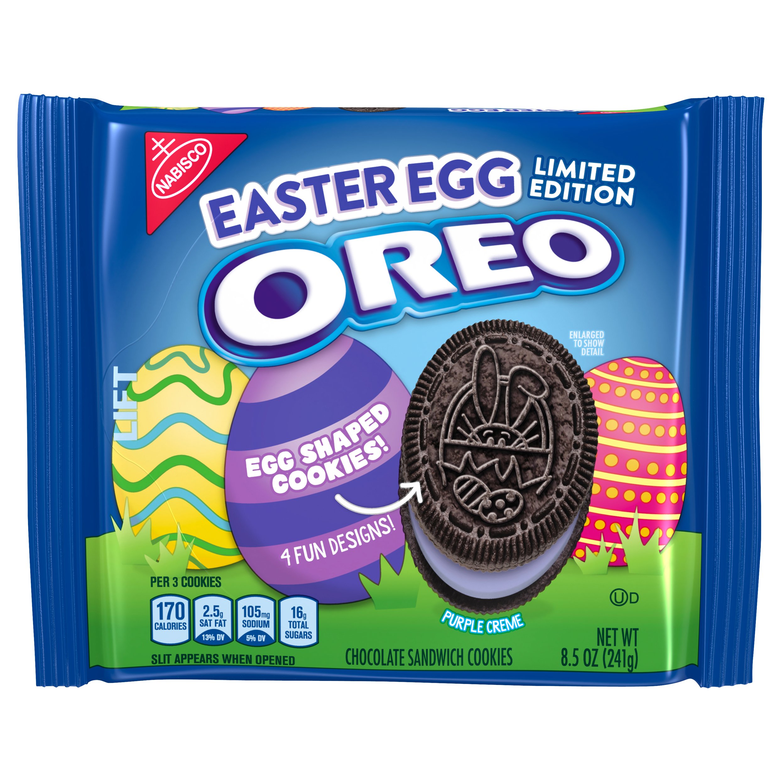 Nabisco Oreo Limited Edition Easter Egg Purple Creme Sandwich Cookies 