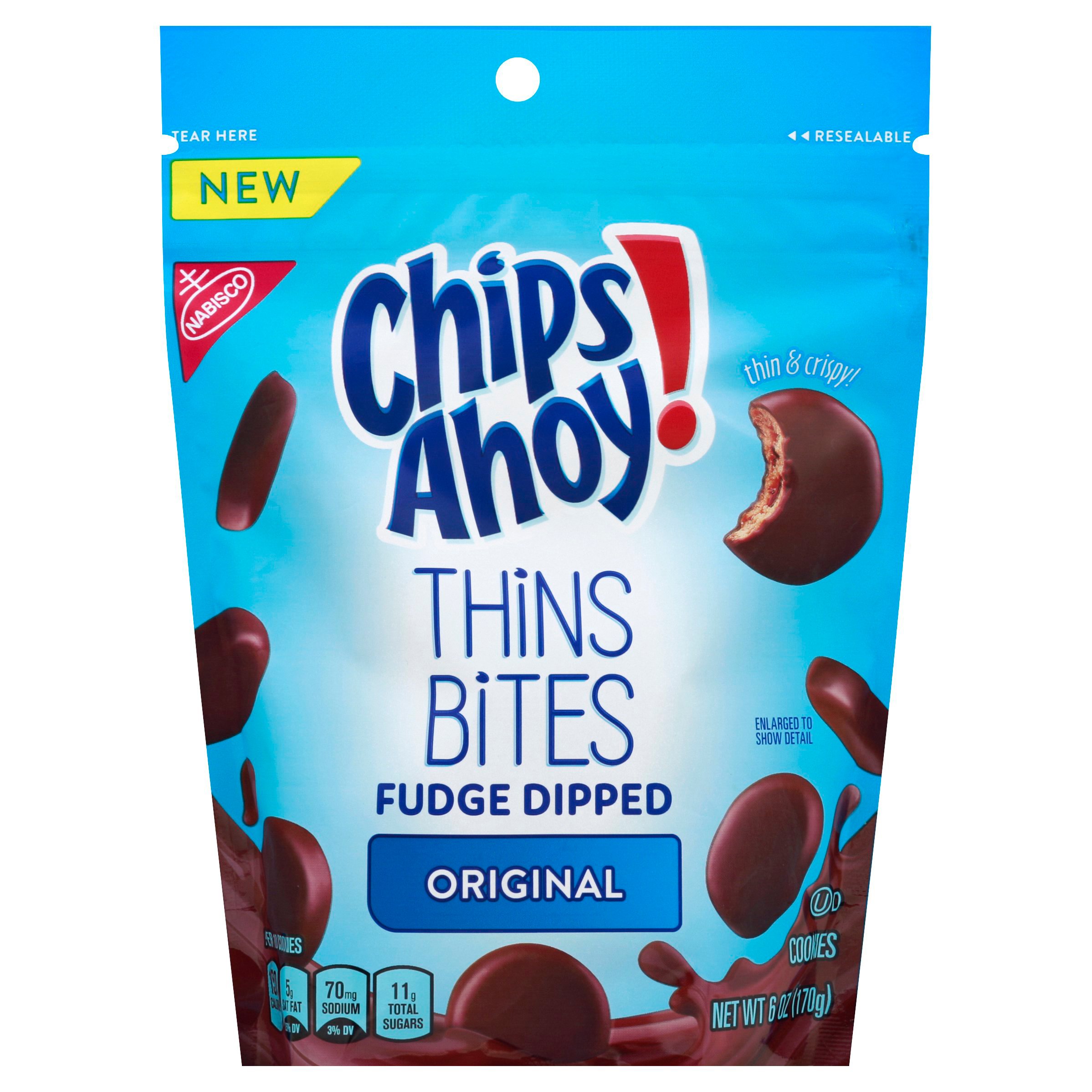 Nabisco Chips Ahoy! Thins Bites Original Fudge Dipped Cookies Shop