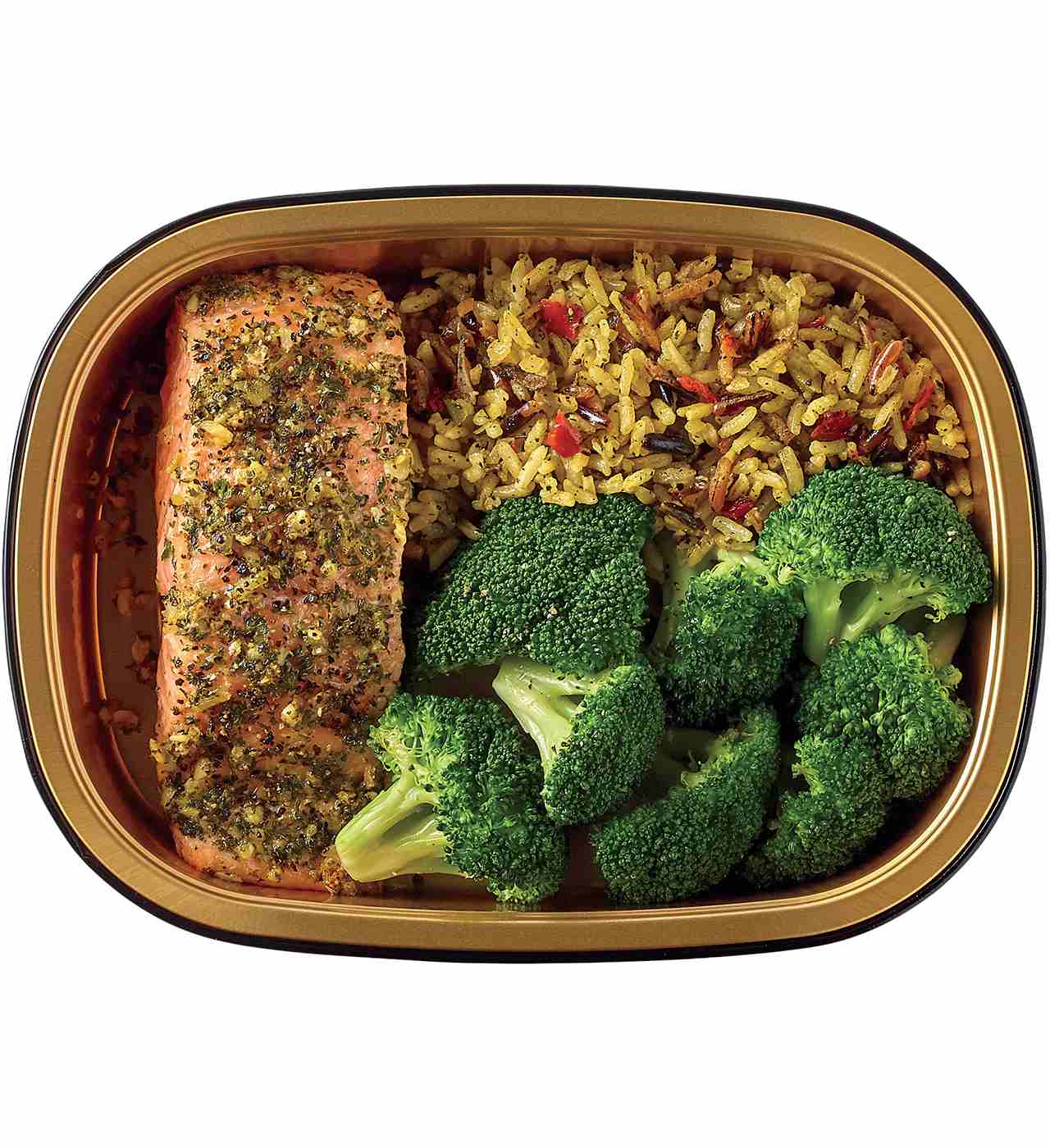 Meal Simple by H-E-B Lemon Pepper Salmon, Wild Rice & Broccoli; image 1 of 4