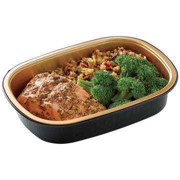 Meal Simple by H-E-B Lemon Pepper Salmon, Wild Rice & Broccoli