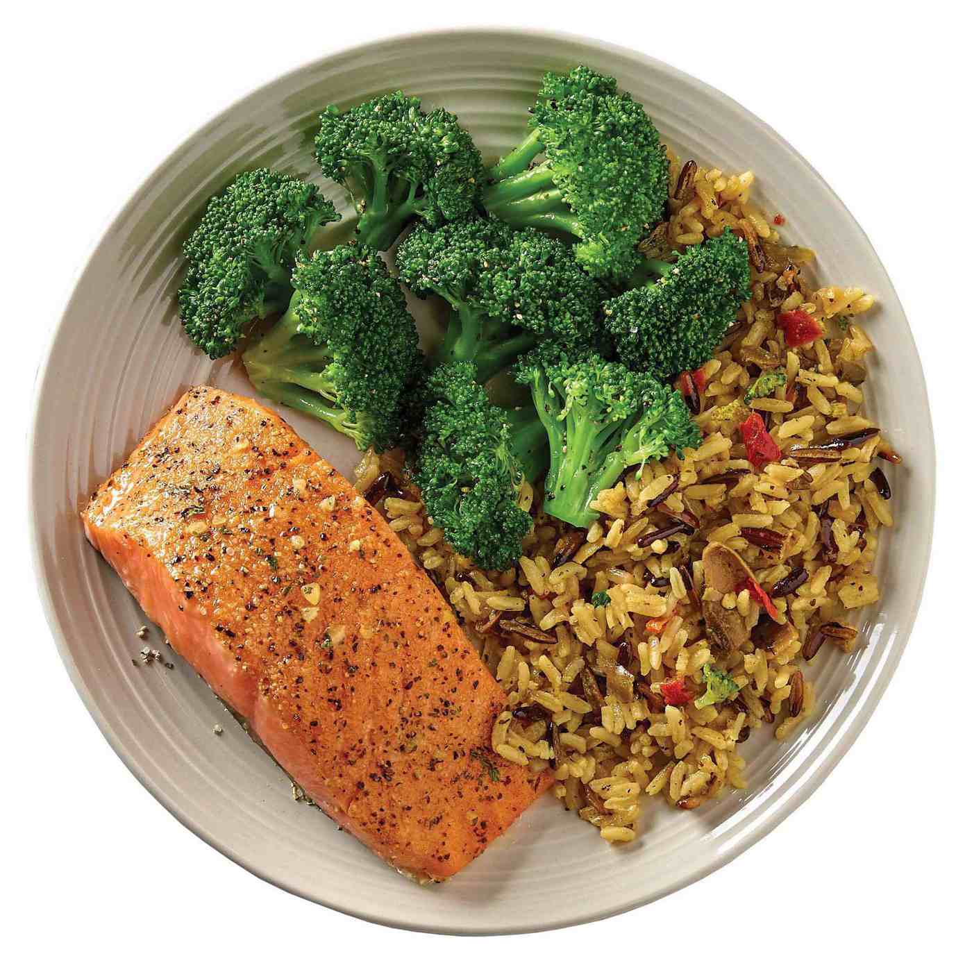 Meal Simple by H-E-B Lemon Pepper Salmon, Wild Rice & Broccoli; image 3 of 4