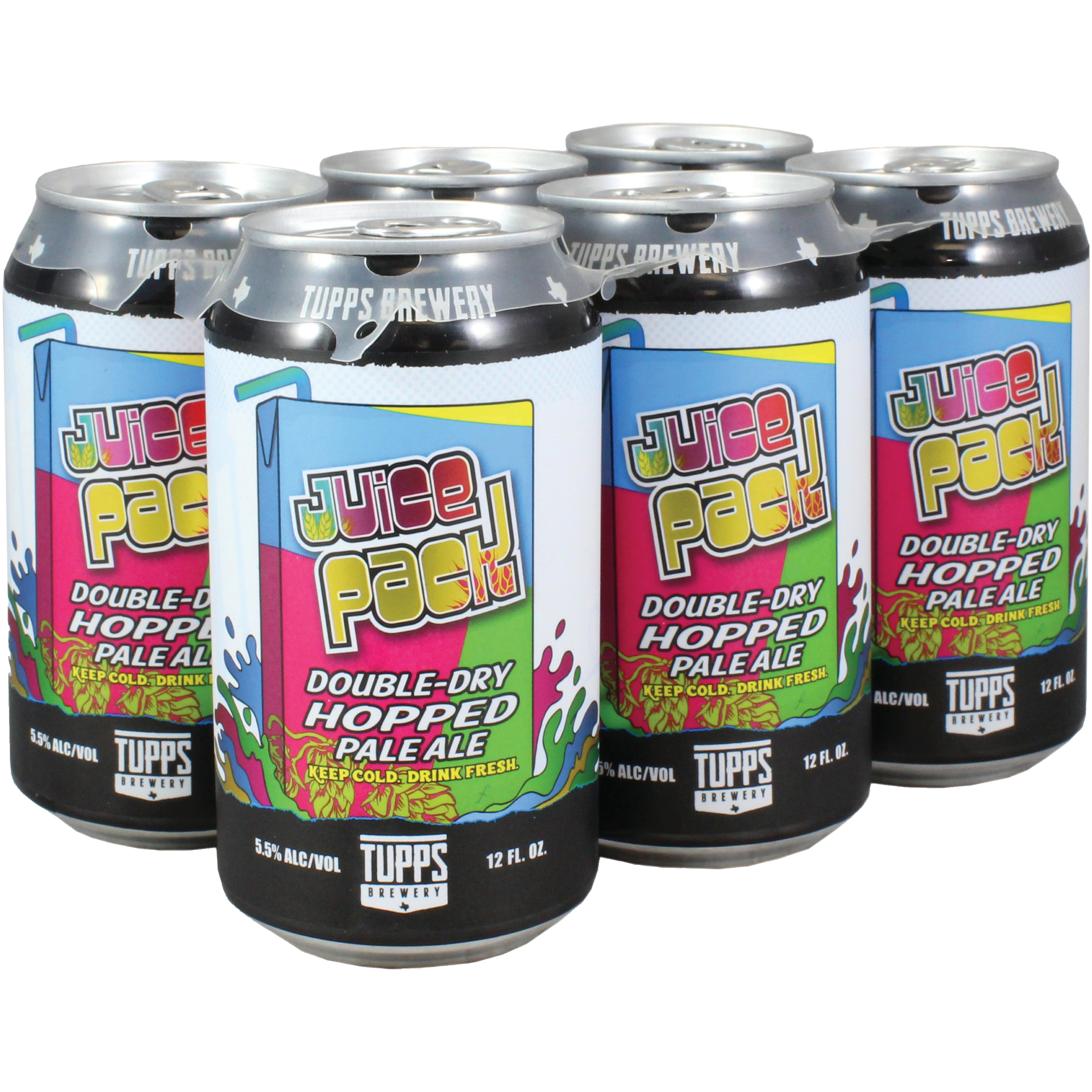 Tupps Brewery Juice Pack! Double-Dry Hopped Pale Ale Craft Beer 6 pk Cans, 12 oz