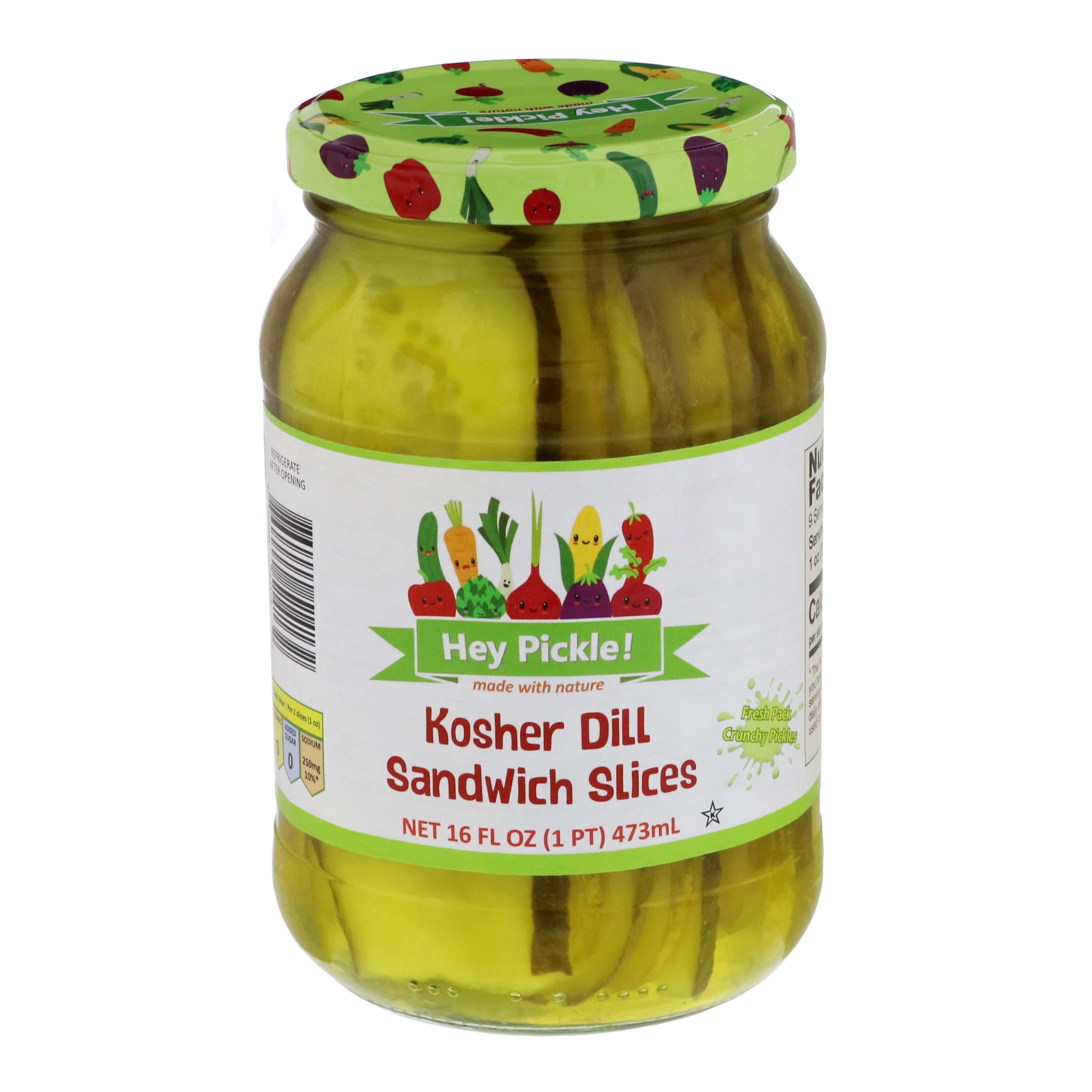 Hey Pickle! Kosher Dill Sandwich Slices Shop Pickles & cucumber at HEB