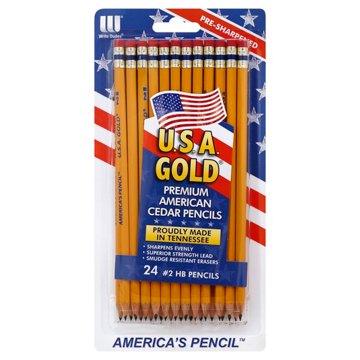 U.S.A. Gold Premium American Cedar Pencils, 24 pk