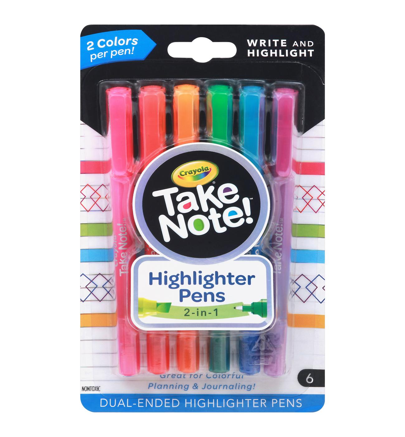 Crayola Take Note Dual End Highlighter Pens - Shop Highlighters & dry ...