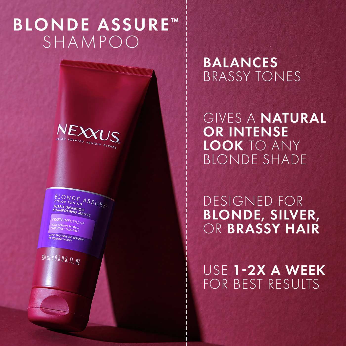 Nexxus Blonde Assure Purple Shampoo; image 7 of 7