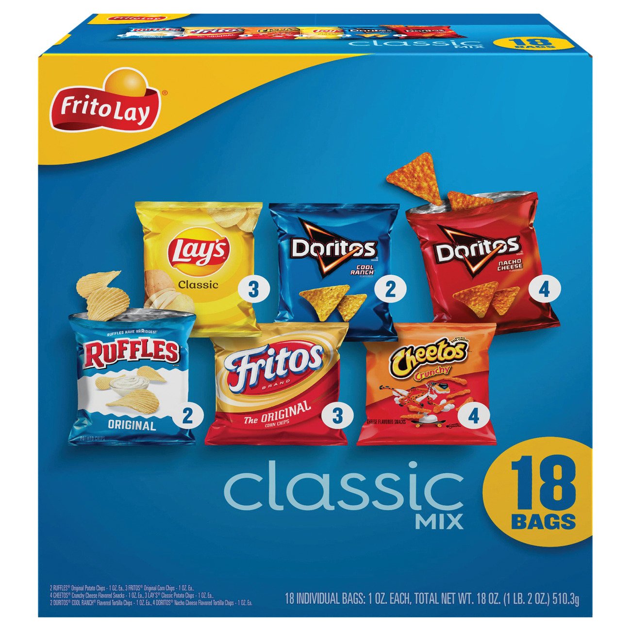 Frito Lay Classic Mix Variety Pack Chips Shop Snacks & Candy at HEB