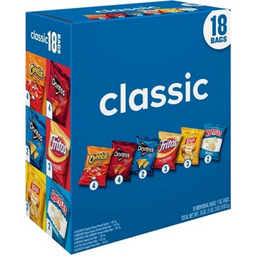 Frito Lay Classic Mix Chips Multipack 1 oz Bags, 18 ct