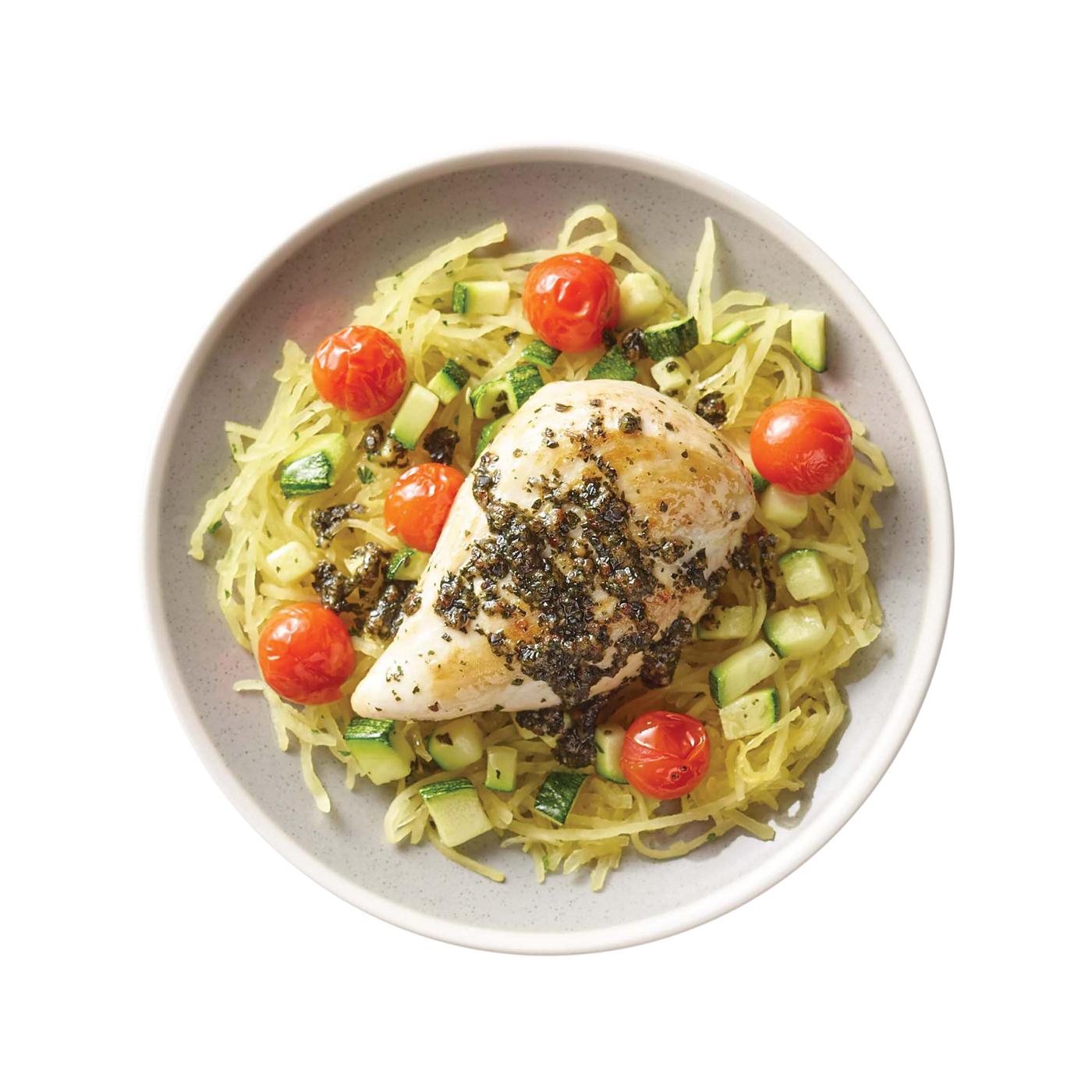 Meal Simple by HEB Basil Pesto Chicken & Spaghetti Squash Shop