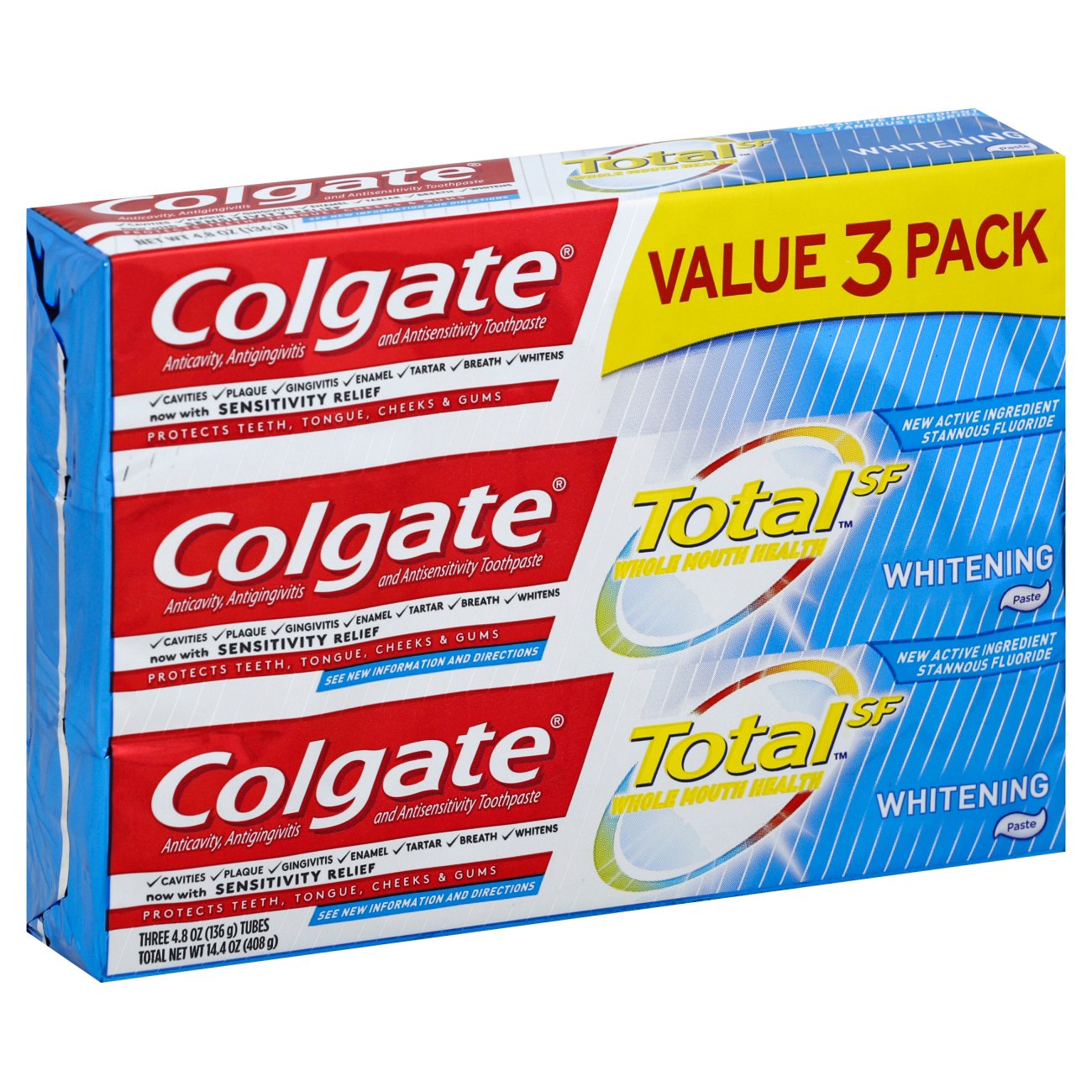 Colgate Total Whitening Toothpaste 3 Pack Shop Toothpaste At H E B 