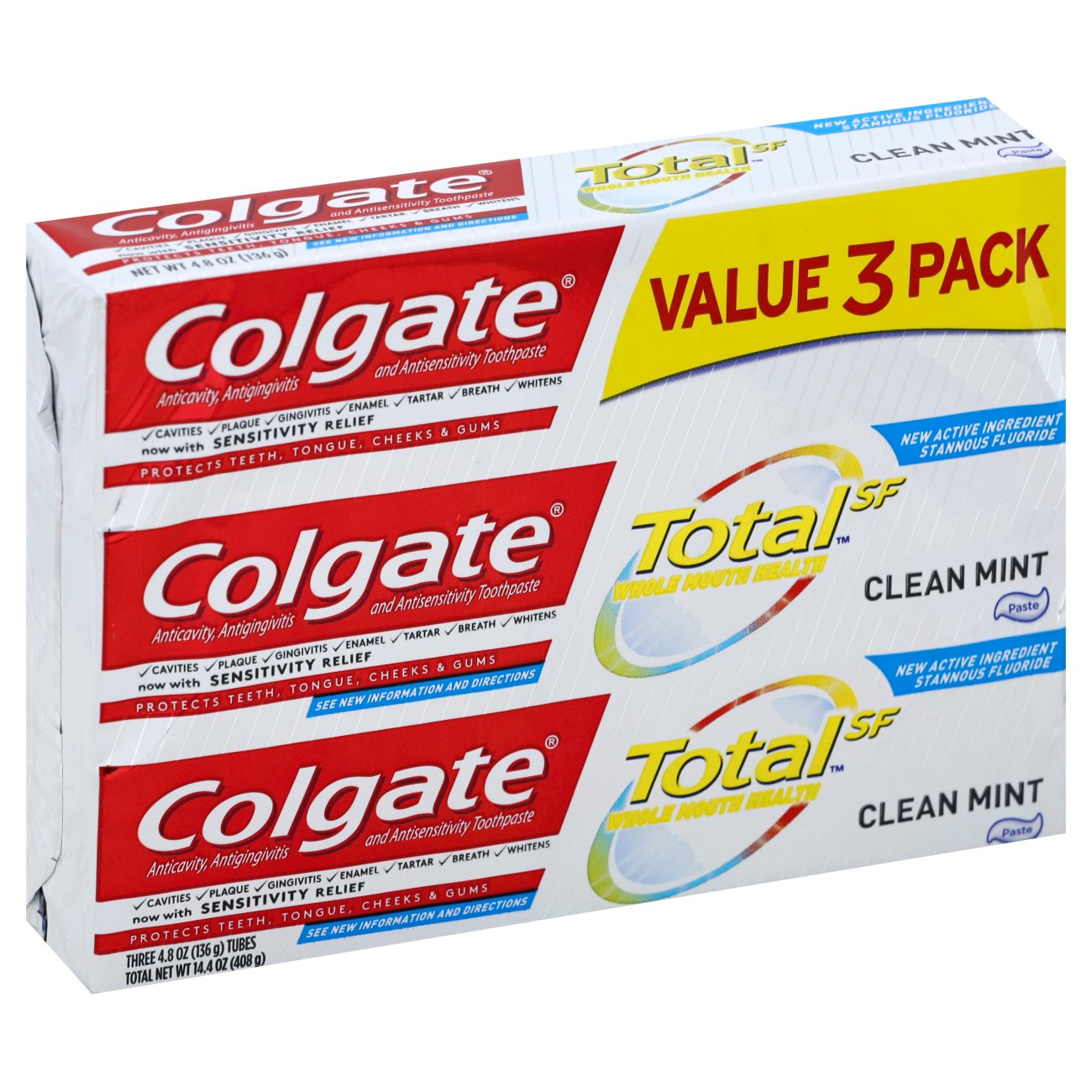 Colgate Total Clean Mint Toothpaste 3 Pack Shop Toothpaste at HEB