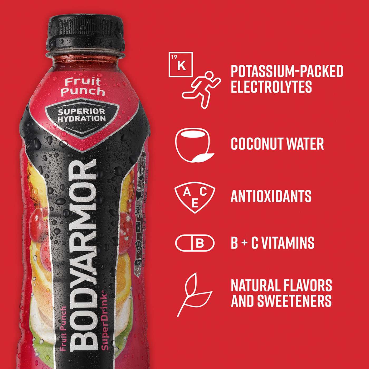 BODYARMOR Sports Drink 8 pk Bottles - Fruit Punch; image 6 of 7